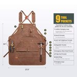 Work Apron Manufacturer - Garden Canvas Waterproof Tool Apron Custom Logo Durable Use