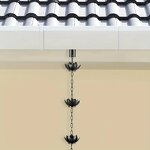 Rain Chain Manufacturer - Decorative 51 Inch Metal Patio Drainage Lotus Flower for Gutters