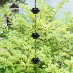 Rain Chain Manufacturer - Decorative 51 Inch Metal Patio Drainage Lotus Flower for Gutters