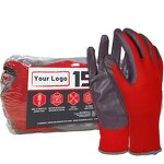 Garden Gloves Manufacturer - Customized Construction Nitrile Coated Custom Printed