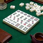 Chinese Mahjong Tiles Manufacturer - 144pcs High-Density PVC with Red Green Patterns for Gatherings