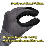 Nitrile Coated Gloves Manufacturer - 15 Gauge Seamless Grey Nylon Spandex Sandy Palm