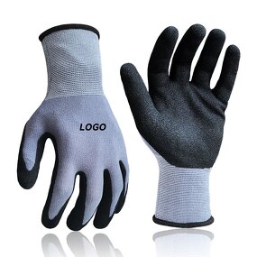 Industrial Safety Gloves Manufacturer - Custom Men's Nylon Spandex Nitrile Sandy Coating Anti-Slip