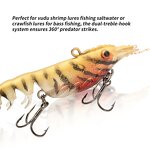 Multi Section Shrimp Lure Manufacturer - Wholesale 9.5cm/11g Sinking Soft Plastic with Jig Head