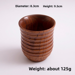 Wooden Tea Cup Manufacturer - Factory Direct Eco-Friendly Solid Vintage Jujube Wood Grain