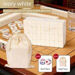 Chinese Mahjong Tiles Manufacturer - 144pcs High-Density PVC with Red Green Patterns for Gatherings
