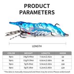 Shrimp Lure Manufacturer - Zinc Alloy 7g with Hooks Hard Bait for Freshwater Saltwater Fishing