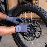 Nitrile Coated Gloves Manufacturer - 15 Gauge Seamless Grey Nylon Spandex Sandy Palm