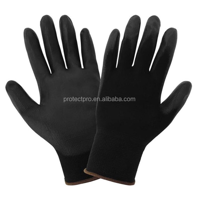 Safety Work Gloves Manufacturer - Wholesale Cheap Polyester PU Coating Anti-static Grip