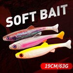 Artificial Soft Bait Manufacturer - 19cm 63g Large Size T-tail for Pike Giant Grouper Bass