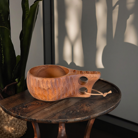 Wooden Coffee Mug Manufacturer - Walnut Acacia Creative Modern Design Handle for Business Gifts