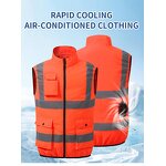 Cooling Vest Manufacturer - Unisex USB-Powered Wearable Outdoor Air Condition Reflective Jacket