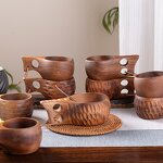 Wooden Coffee Mug Manufacturer - Walnut Acacia Creative Modern Design Handle for Business Gifts