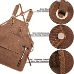 BBQ Apron Manufacturer - Custom Logo Thick Canvas Washed Work Tool Durable Safety Clothes