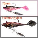 PVC Salmon Lure Manufacturer - Soft with Treble Hooks Bionic Bait for Sea Bass Catfish Fishing
