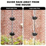 Rain Chain Manufacturer - Decorative 51 Inch Metal Patio Drainage Lotus Flower for Gutters