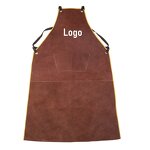 Welding Apron Manufacturer - Customized Logo Cow Leather Anti-scald Flame Resistant 45x31"