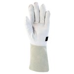 Electrical Work Gloves Manufacturer - White Goatskin Leather Lineman Protector Utility Electrician