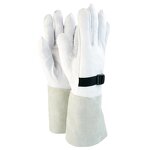 Electrical Work Gloves Manufacturer - White Goatskin Leather Lineman Protector Utility Electrician