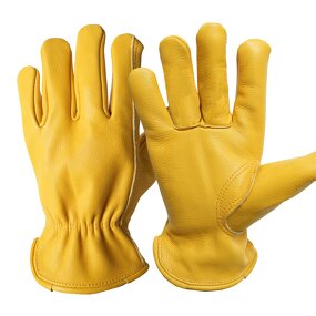 Leather Work Gloves Manufacturer - Customized Cowhide with Logo for Gardening Welding
