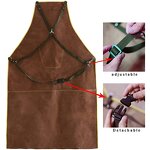 Welding Apron Manufacturer - Long Leather Jacket Anti-scald Flame Resistant Heavy Duty 45x31"