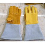 Welding Gloves Manufacturer - Customized Logo/Color Premium Leather Stick Mig 14" Length