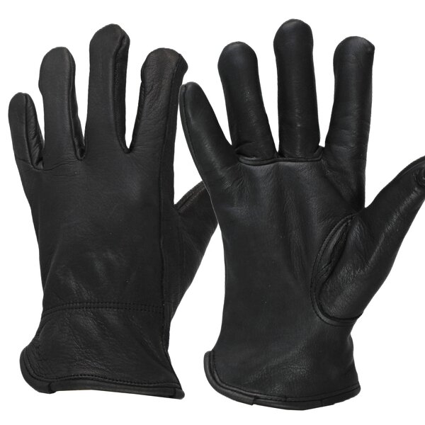 Leather Work Gloves Manufacturer - Wholesale Black Grain Cowhide Working Glove