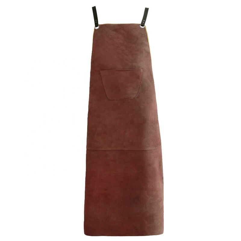 Welding Apron Manufacturer - Long Leather Jacket Anti-scald Flame Resistant Heavy Duty 45x31"