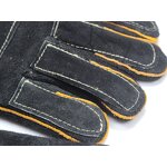 Welding Gloves Manufacturer - Custom Logo Fire Resistant Black Cow Split Leather Tig