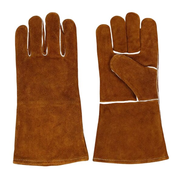 Welding Gloves Manufacturer - Wholesale Retro Brown Leather Tig Mig Cowhide Split Leather
