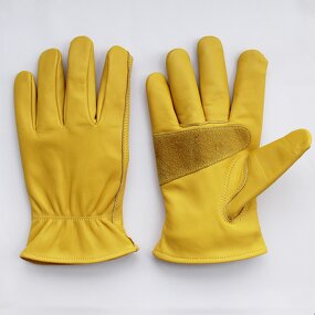 Leather Work Gloves Manufacturer - Heavy Duty Cowhide Anti-Slip for Gardening General Work
