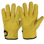 Leather Work Gloves Manufacturer - Industrial Double Palm Soft Cotton Liner Driving Wholesale
