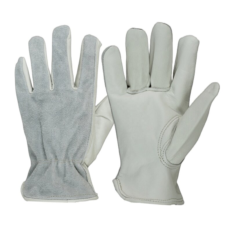 Leather Work Gloves Manufacturer - Wholesale White Rigger Safety for Construction Industry
