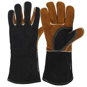 Welding Gloves Manufacturer - Wholesale Cow Split Leather Protective Hand for Fireplace BBQ