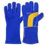 Welding Gloves Manufacturer - Custom Logo Fire Resistant Leather Stick Welder Work Gloves