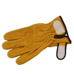 Leather Work Gloves Manufacturer - Cheap Cow Split Leather Yellow Tough Mens Wholesale