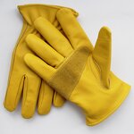 Leather Work Gloves Manufacturer - Heavy Duty Cowhide Anti-Slip for Gardening General Work