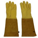 Gardening Gloves Manufacturer - Premium Cow Grain Leather Long for Thorny Bushes Cacti