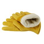 Winter Work Gloves Manufacturer - Men's Leather Insulated with Fleece Lining for Cold Weather