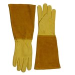 Gardening Gloves Manufacturer - Premium Cow Grain Leather Long for Thorny Bushes Cacti