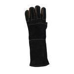 Welding Gloves Manufacturer - Custom Logo Fire Resistant Black Cow Split Leather Tig