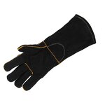 Welding Gloves Manufacturer - Custom Logo Fire Resistant Black Cow Split Leather Tig