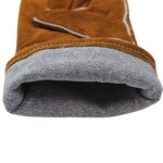 Welding Gloves Manufacturer - Custom Logo Retro Leather Heat Resistant Cow Split Leather