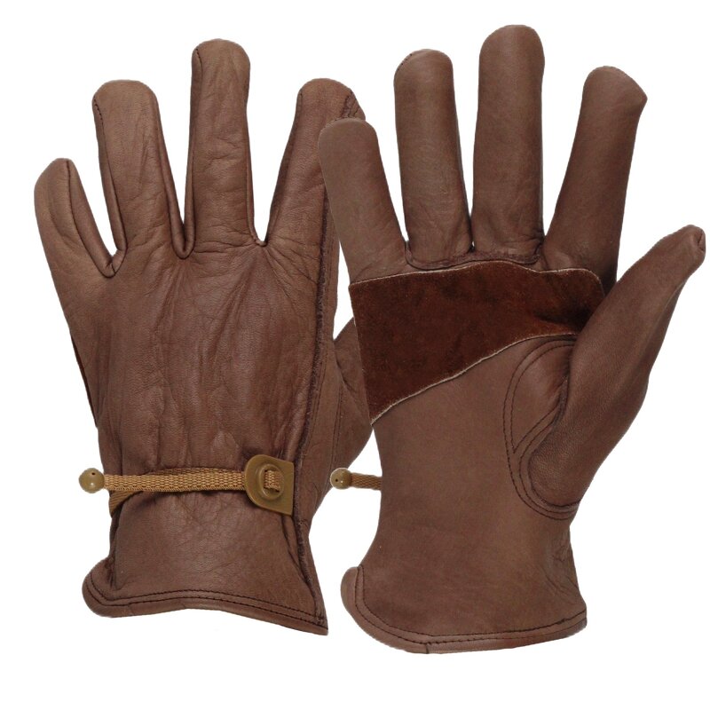 Leather Work Gloves Manufacturer - Wholesale Bulk Brown Grain Cowhide Working Glove