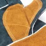 Welding Gloves Manufacturer - Brown Cow Split Leather Double Palm Heat Resistant Safety