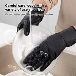 Nitrile Gloves Factory - Biodegradable Safety Black Pure Nitrile Diamond Pattern