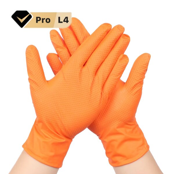 Nitrile Gloves Factory - 8 Mil Black Mechanical Diamond for Auto Repair