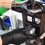 Nitrile Gloves Factory - Biodegradable Safety Black Pure Nitrile Diamond Pattern