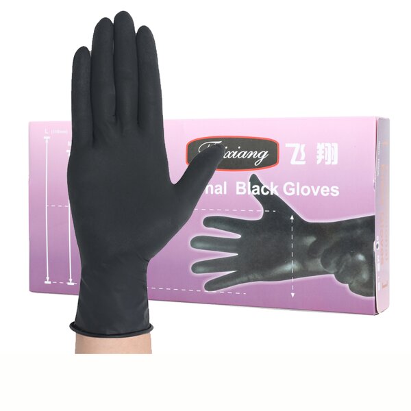 Latex Gloves Manufacturer - Kangbang Black Wholesale Tattoo Makeup Powder Free