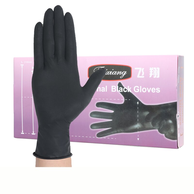 Latex Gloves Manufacturer - Kangbang Black Wholesale Tattoo Makeup Powder Free